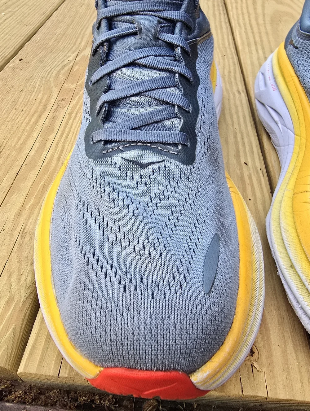 Hoka, Mens Bondi 8 Running Shoe, Goblin Blue/Mountain Spring, Sz 9.5 2E - Picture 4 of 16